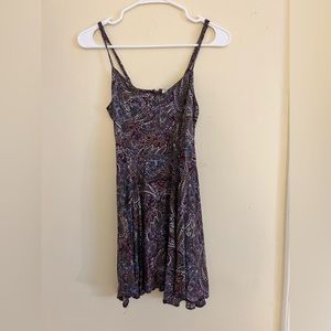 Patterned Spaghetti Strap Slip Dress